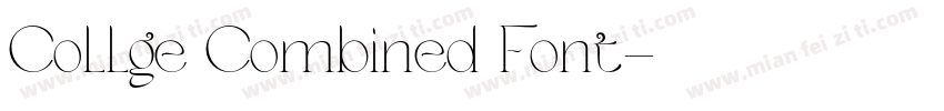 Collge Combined Font字体转换